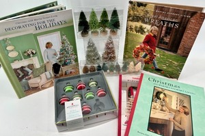 lot 51 image: Martha Stewart Living Holiday Books & Ornaments Bundle