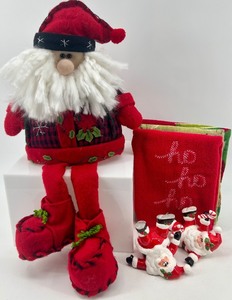 lot 64 image: Santa Decor Lot & Kitchen Towels