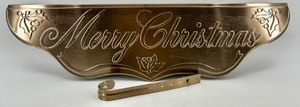 lot 97 image: Decorative Metal Door Topper & Merry Christmas NIB