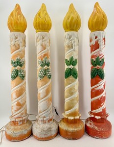 lot 108 image: 4 Vintage Candle Blow Molds