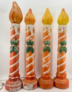 lot 109 image: 4 Vintage Candle Blow Molds