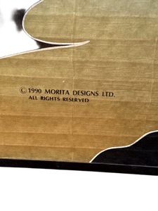 lot 1 image: 1990 Morita Designs Ltd. Wall Art  Heron & Lotus Scene