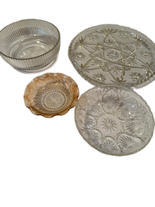 lot 7 image: Assorted Cut and Pressed Glass Serving Bowls