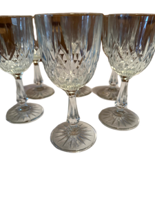 lot 9 image: Cut Glass Goblet Set