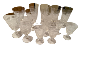 lot 10 image: Assorted Cut Glass Stemware Collection