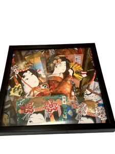lot 33 image: Framed Japanese 3D Shadow Box Art