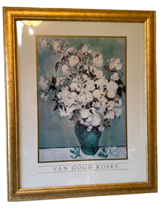 lot 39 image: Framed Art Print Van Goghs Roses