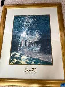 lot 38 image: Framed Art Print Monets Avenue at Parc Monceau