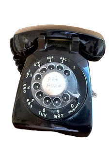 lot 64 image: Vintage Black Rotary Dial Telephone