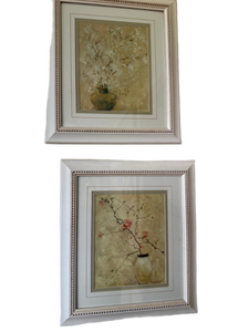 lot 83 image: Matching Pair of Framed Botanical Prints Blossoming Branches