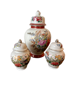 lot 84 image: Set of Three SatoGordon Asian Ginger Jars
