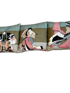 lot 99 image: Set of Japanese Ukiyo-e Style Decorative Cushions