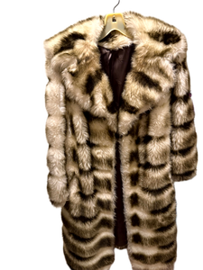 Exclusive Ben Kahn Design Striped Fur Coat