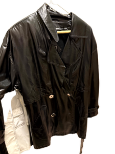 lot 143 image: Assortment of Three Vinyl and Leather Trench CoatsJackets