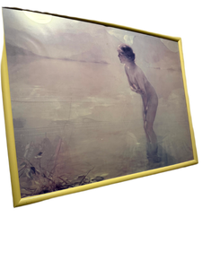 lot 147 image: Large Framed Art Print of a Nude Figure in Water