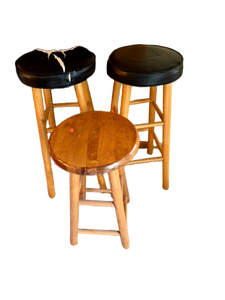 lot 150 image: Grouping of Two Bar Stools and One Accent Stool