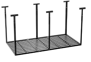 lot 15 image: Adjustable Mounted Garage Storage Rack  Black