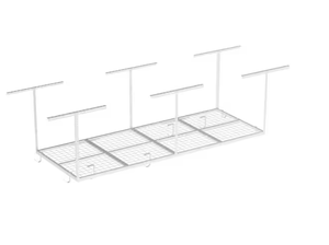 lot 17 image: Adjustable Mounted Garage Storage Rack  White