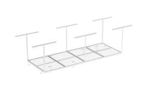 lot 18 image: Adjustable Mounted Garage Storage Rack  White&nbsp36 IN. W X 96 IN. D X 22IN. H