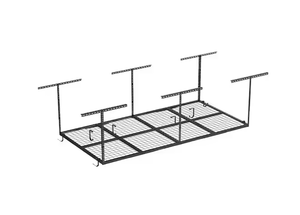lot 19 image: FLEXIMOUNTS OHK Series 36 in. W x 96 in. D x 22-40 in. H Overhead Garage Storage Rack with Accessory Hooks