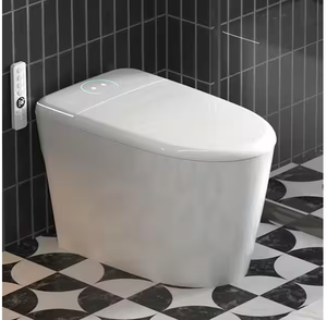 lot 73 image: Elongated 1.28 GPF Smart Toilet with Bidet Built in White Bidet Toilet