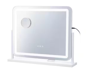 lot 75 image: LIGHTED MAKEUP MIRROR, WHITE, 24.5 I