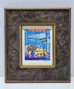 lot 168 image: Jean Claude Picot Framed Signed Serigraph - Les Fleurs de Bretagne