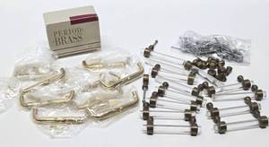 lot 144 image: Group of Quality Brass & Vintage Lucite Drawer Pulls