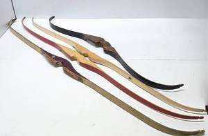 lot 38 image: Lot of 4 Good Long  Archery Bows