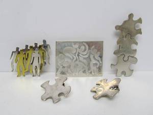 lot 74 image: Group of Unworn Larger Size Sterling Silver BroochesJewelry #2