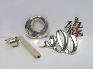 lot 75 image: Group of Unworn Larger Size Sterling Silver BroochesJewelry #3