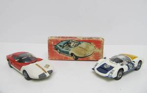 lot 82 image: 2 Vintage TEKNO Diecast Race Cars & Corgi Porsche 