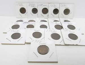 lot 210 image: Lot of 20 US Indian Head Pennies