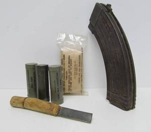 lot 94 image: Orig Vintage US Military Magazine & other Supplies