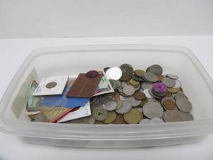 lot 181 image: Group of Vintage Oriental & other Coins etc