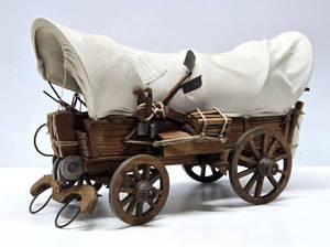 lot 242 image: Great Looking Vintage Western Covered Wagon Display with Excellent Detail