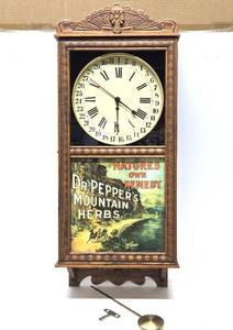 lot 247 image: Large Vintage Saint Charles DR PEPPER Advertising Wall Clock