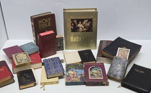 lot 320 image: Collection of Vintage Bibles