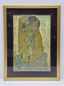 lot 325 image: Great Quality Vintage GUSTAV KLIMT Foil Artwork - The Kiss