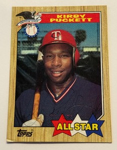 lot 4C image: Kirby Puckett Auto 1987 Topps All-Star #611 Minnesota Twins Baseball Card