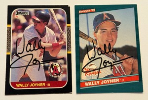 lot 15C image: (2) Wally Joyner RC Autos 1986 Donruss the Rookies and 1987 Donruss Baseball Cards
