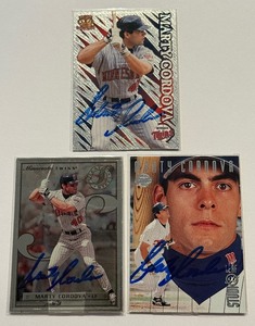 lot 25C image: (3) Marty Cordova Autos Minnesota Twins Baseball Cards