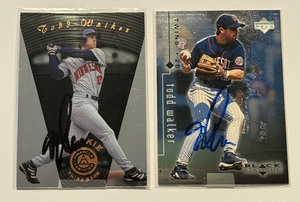 lot 30C image: (2) Todd Walker RC Autos Minnesota Twins Baseball Cards