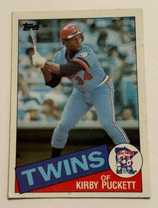 lot 14D image: Kirby Puckett RC 1985 Topps #536 Vintage Rookie Minnesota Twins Baseball Card