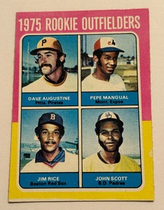lot 15D image: Jim Rice RC 1975 Topps Rookie Outfielders #616 Vintage Baseball Card