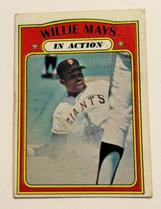 lot 18D image: Willie Mays 1972 Topps #50 Vintage Baseball Card