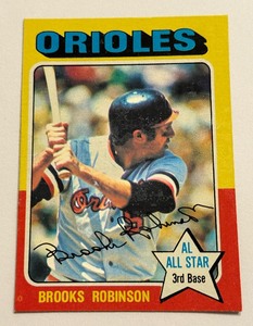 lot 19D image: Brooks Robinson 1975 Topps #50 Vintage Baseball Card