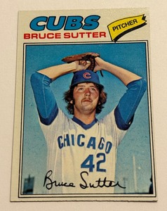 lot 20D image: Bruce Sutter RC 1977 Topps #144 Vintage Rookie Baseball Card