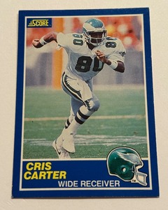 lot 23D image: Cris Carter RC 1989 Score #72 Rookie Minnesota Vikings Football Card