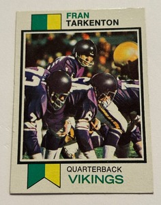 lot 25D image: Fran Tarkenton 1973 Topps #60 Vintage Minnesota Vikings Football Card
